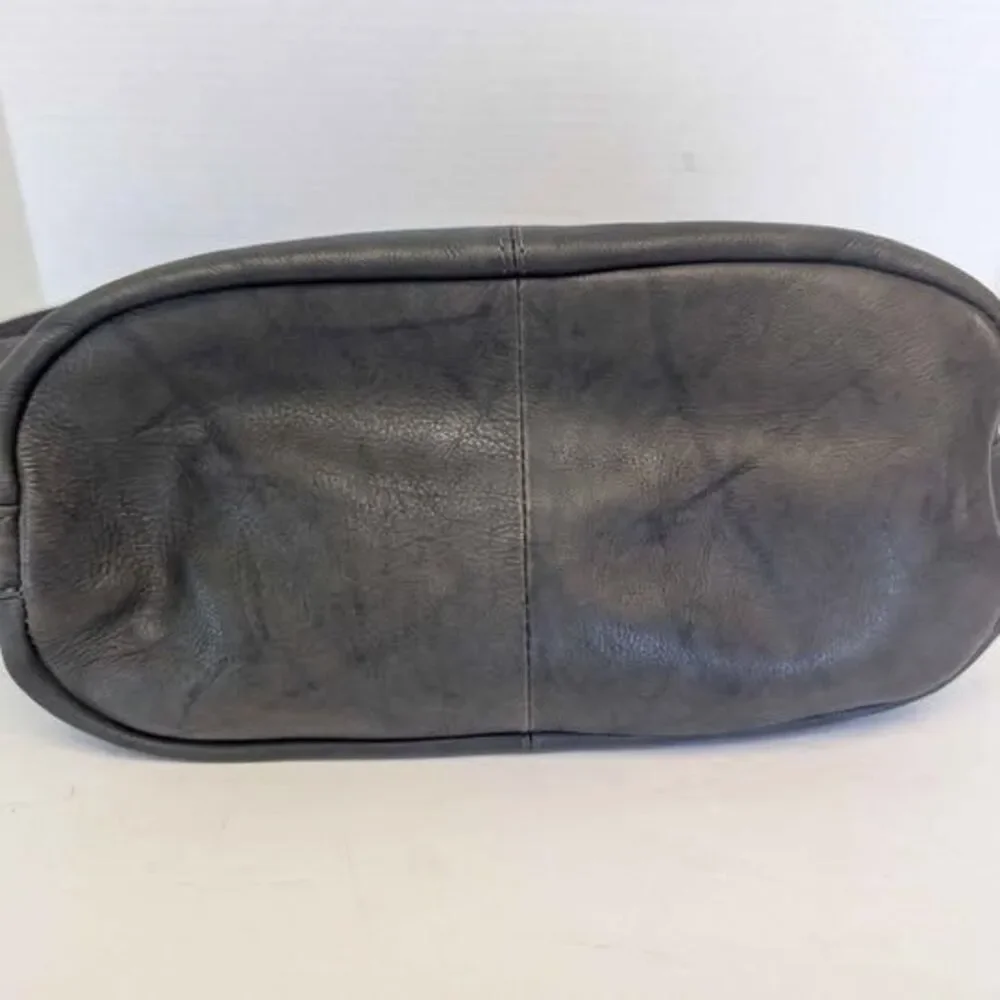Great American Leather Works Gray Crossbody Messenger Bag Purse for Her 10x9x4